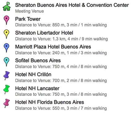 Hotels Map Key